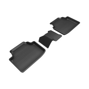 Volkswagen Taos Floor Mats - Rear - 3D MAXpider - Kagu - Black - `22-`24